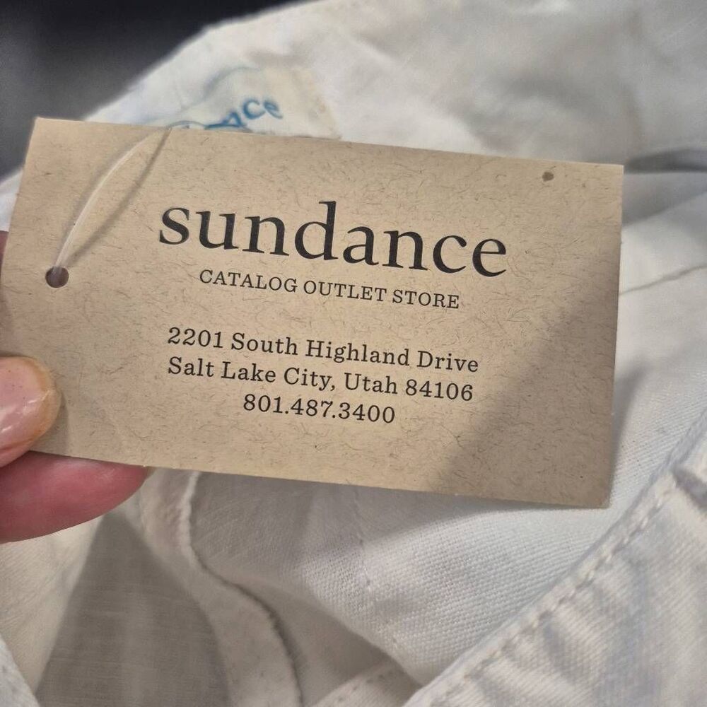 NWT Sundance White Organia Linen Blend Shorts w Lace Size 2 - Picture 13 of 13